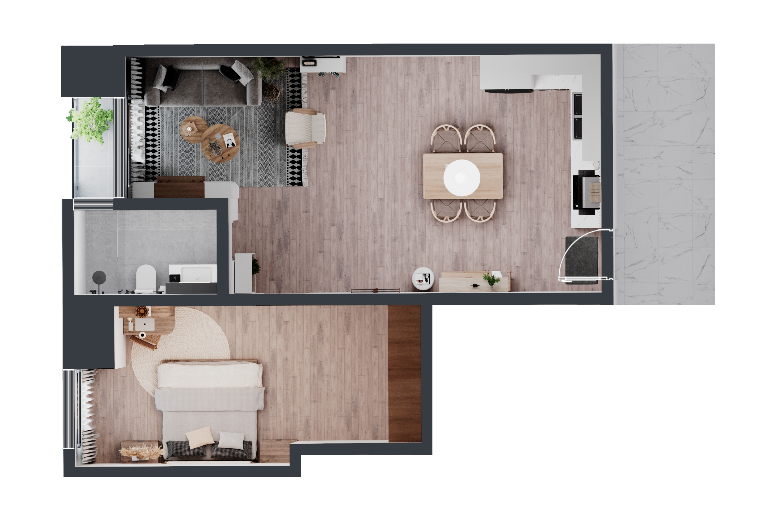 One Bedroom Apartments